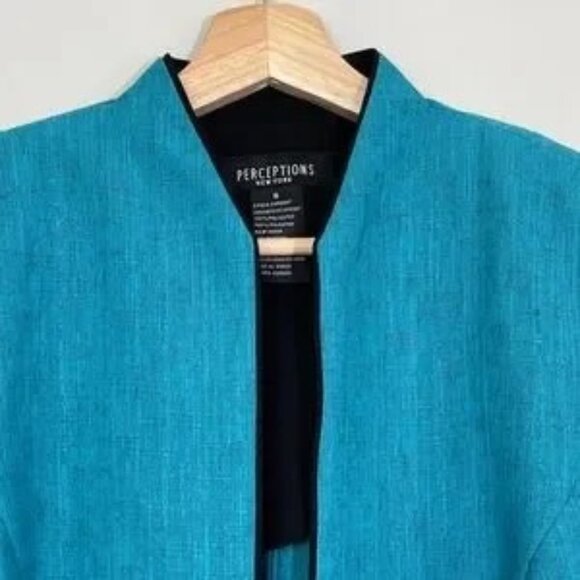 PERCEPTIONS | JACKET SIZE 8 TEAL BLUE - Picture 4 of 4